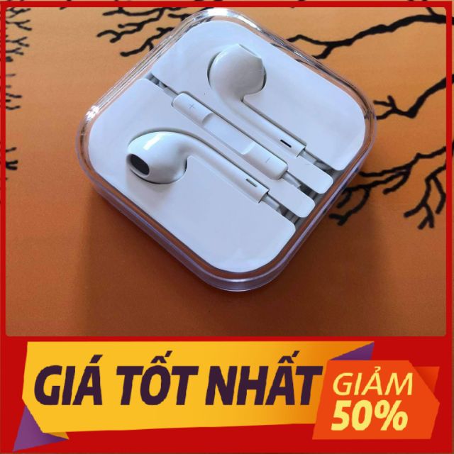 [Mua 2 giảm 10%] Tai Nghe IP 6/6s Zin jack 3.5mm - BH 12 tháng lỗi 1 đổi 1 - Dùng cho điện thoại có cổng 3.5 mm