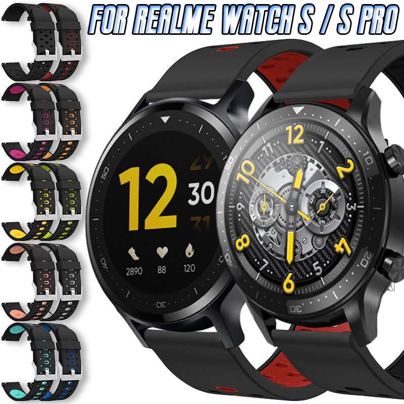 Dây Đeo Thay Thế Bằng Silicon Nhiều Màu Sắc Cho Realme Watch S & Realme S Pro