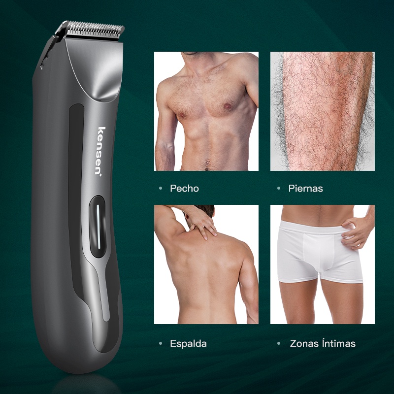 Tông đơ cắt tóc KENSEN chống nước có đèn LED đa năng cho nam giới