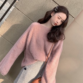 (ORDER) ÁO LEN LÔNG THỎ CỔ TRÒN