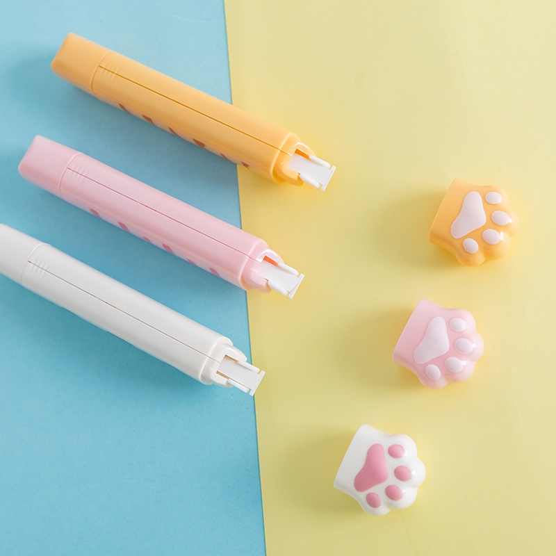 1 Bút Xóa Kéo & Keo Hai Mặt Đa Năng Hình Mèo Dễ Thương C6535