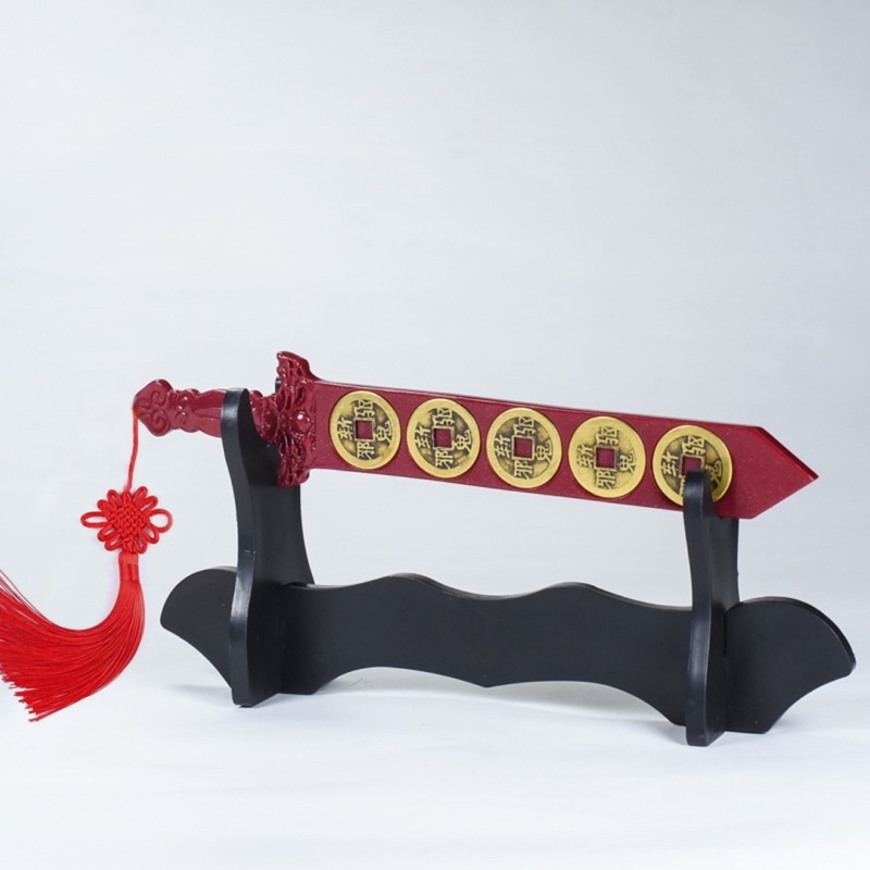 Chu sa kiếm dài 21cm tặng kèm kệ gỗ