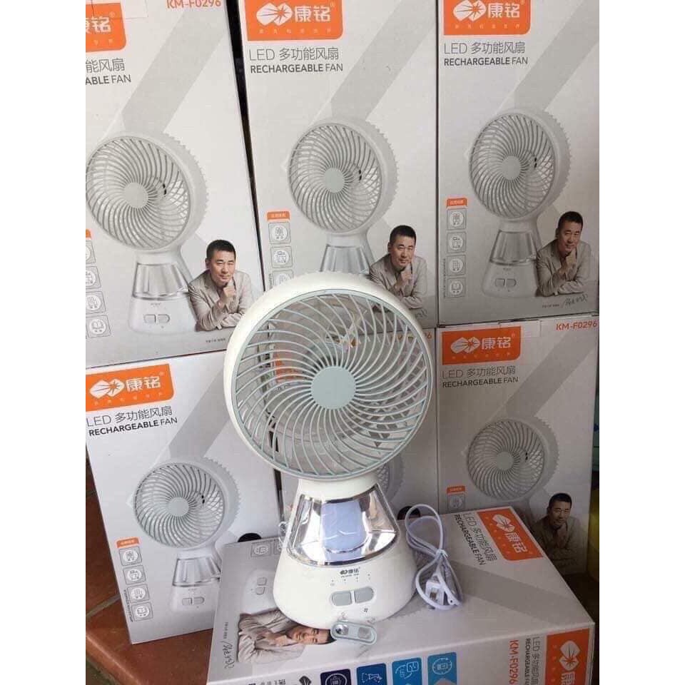 Quạt tích điện ông tây mẫu mới KM-F0296, quạt tích điện ông tây, quạt tích điện mẫu mới