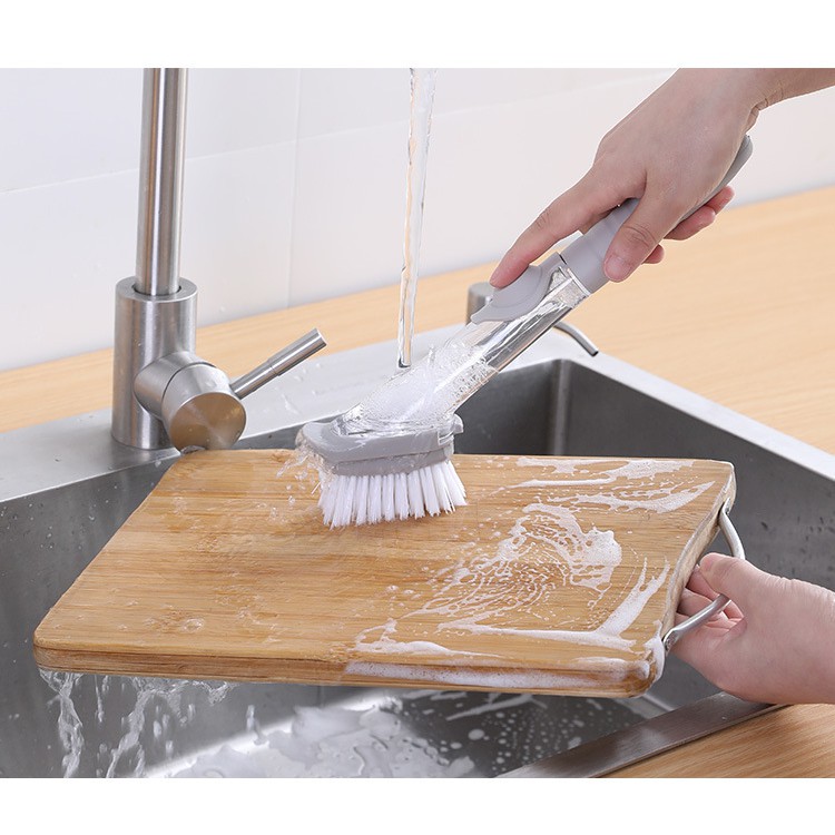 Cây Rửa Bát Đĩa, Dụng Cụ Rửa Chén, Đồ Rửa Bát Thông Minh Có Quai Cầm Tránh Tiếp Xúc Trực Tiếp Với Nước Rửa Bát Chén