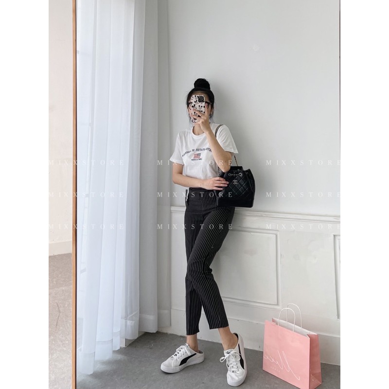 Quần tây nữ MIXX STORE lưng chun cạp cao đồ âu công sở đi học đẹp chất vải cao cấ form dáng chuẩn màu