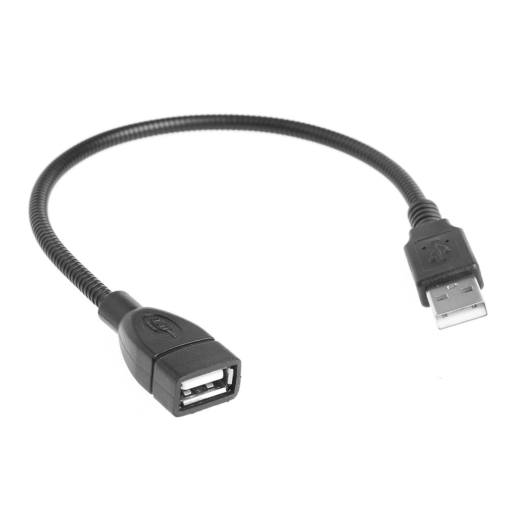 USB 2.0 Flexible M To F Extension Data Cable Mesh Metal Cord PC USB Charger