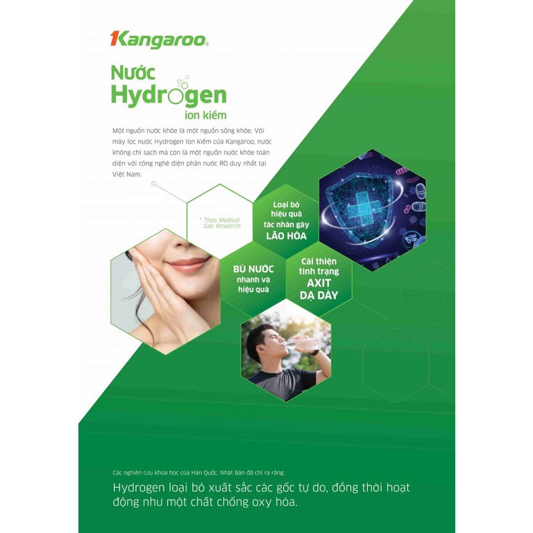 Máy lọc nước Hydrogen ion kiềm Chính Hãng Kangaroo KG100ES