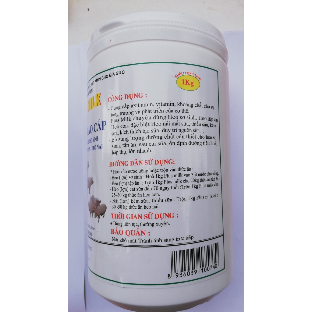 1 kg PLUS – MILK Đạm sữa Và FIVE-MILK SUPER Sữa non cao cấp chuyên dùng cho heo sơ sinh, heo tập ăn, heo con, heo nái