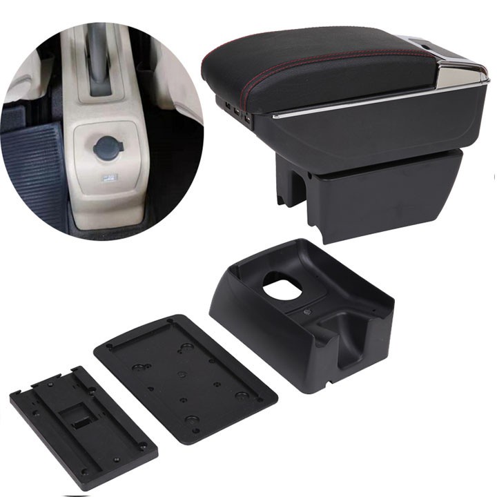 Hộp Tỳ Tay, Bệ Tỳ Tay Xe Suzuki Ertiga, XL7 Màu Đen Có Cổng USB lắp đặt dễ dàng