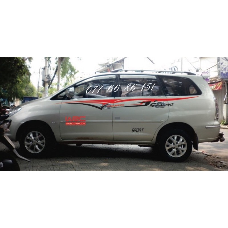 Tem Dán Sườn Xe Toyota, Innova