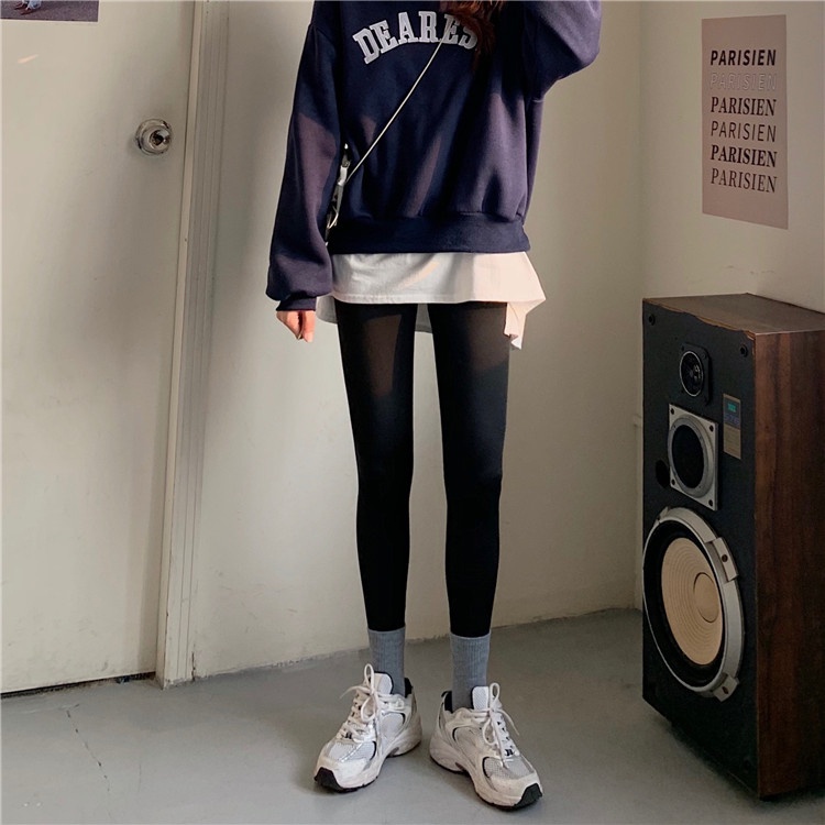 Xiaozhainv Quần legging tập yoga màu đen lưng cao ôm dáng thời trang dành cho nữ | BigBuy360 - bigbuy360.vn