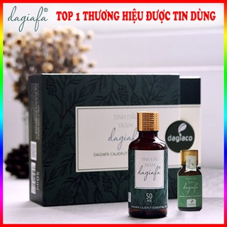 [COMBO CAO CẤP] - Dầu Tràm Nguyên Chất Cho Bé - 1 Hộp Tinh Dầu Tràm Dagiafa 50ml và 5ml - Thoa, Pha Nước Tắm, Xông Phòng