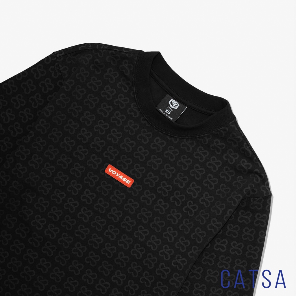 Áo thun nam cổ tròn in CATSA vải Cotton co giãn,dày dặn, form Oversize ATN306