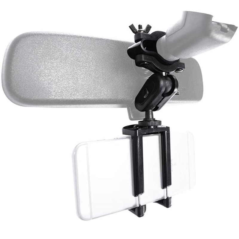 Car Rearview Mirror Mount Universal Car Phone Holder 360° Rotating Phone Cradle For Smartphones GPS Bracket