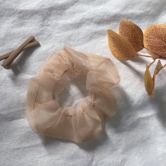 Chun buộc tóc VOAN một màu tối giản - SCRUNCHIES BASIC siêu sang - Phụ kiện tóc thời trang độc lạ -Quà tặng sinh nhật