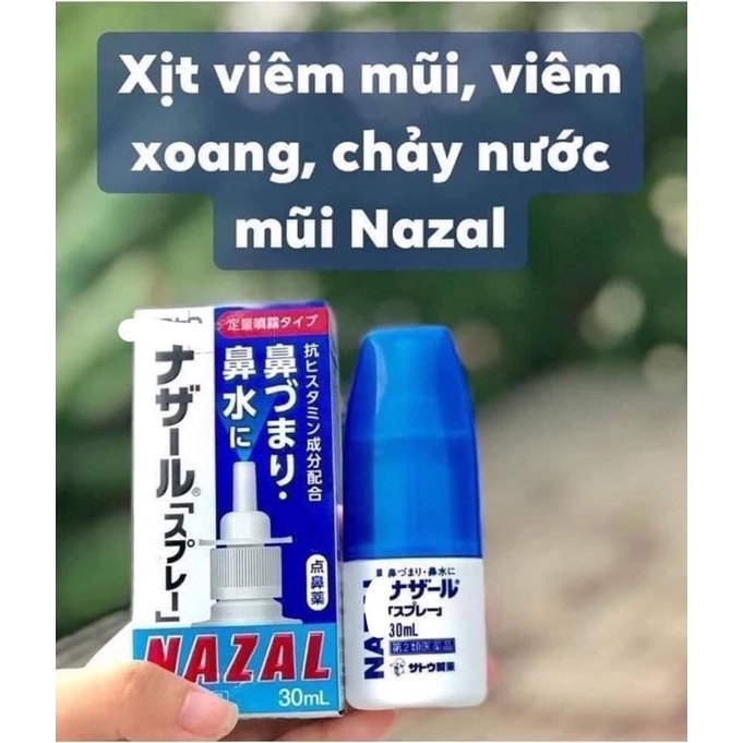 [Hàng _ Nhật]  Xịt mũi Nazal Nhật Bản 30ml - Xịt chống Ngạt Mũi, Sổ Mũi, Viêm Xoang