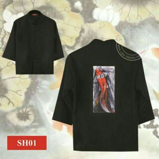 Áo Shanghai hình cá chép unisex form