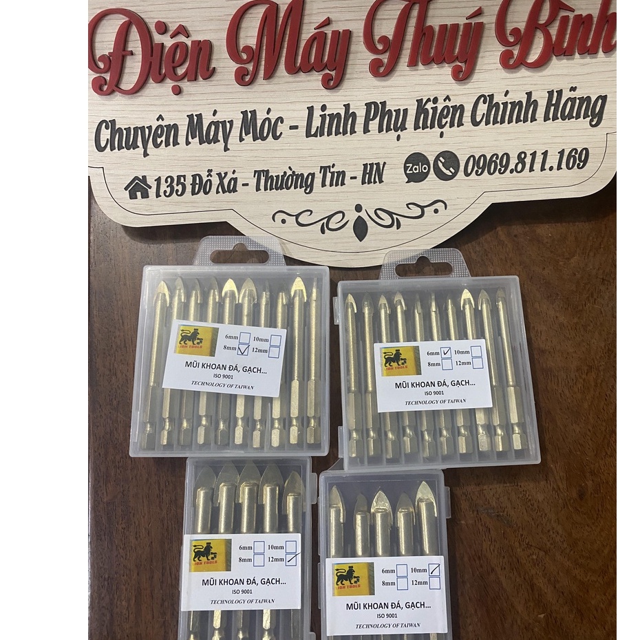 Mũi Khoan Đa Năng 4 cạnh - 2 cạnh chuôi lục giác 6mm 8mm 10mm 12mm ̣̣̣̣( Khoan Gạch, Đá, Kính, Bê Tông )