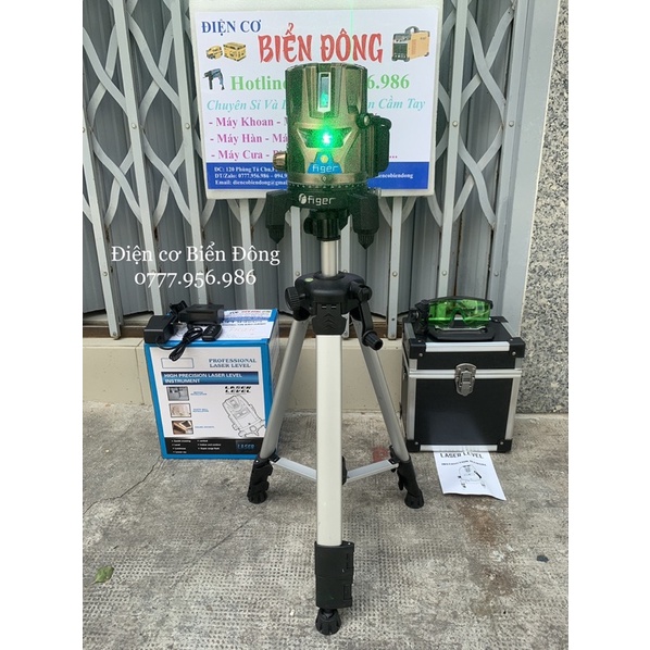 Máy 5 tia lazer 📻 FREESHIP 📻 MÁY CÂN BẰNG TIA LASER SIÊU SÁNG FIGER 5 TIA XANH có promote điều khiếu từ xa