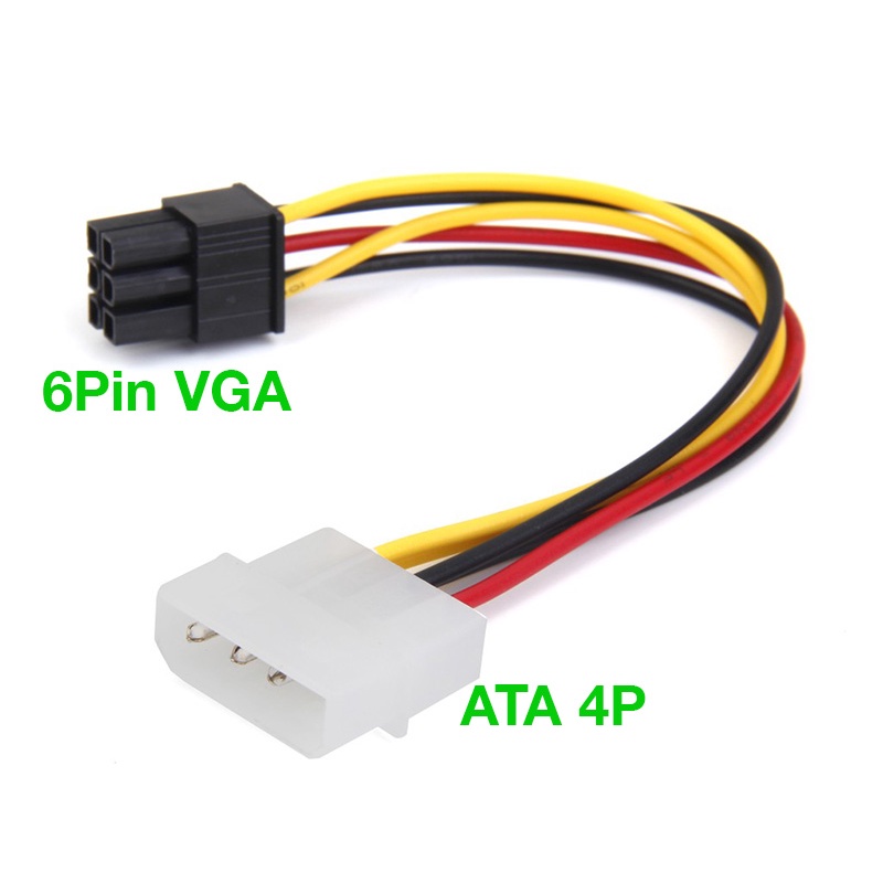 Dây chuyển nguồn phụ 6pin cho vga -> 8pin VGA-> RX, GTX