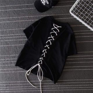 Áo Thun Unisex Tay Lửng Đan Dây Lưng Cực Chất