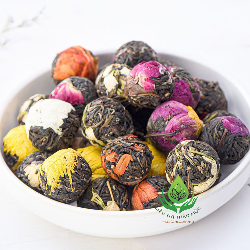 ✅ Trà Phổ Nhĩ Nở Hoa 💥FREE SHIP💥 1 Viên Tự Chọn Siêu Thị Thảo Mộc