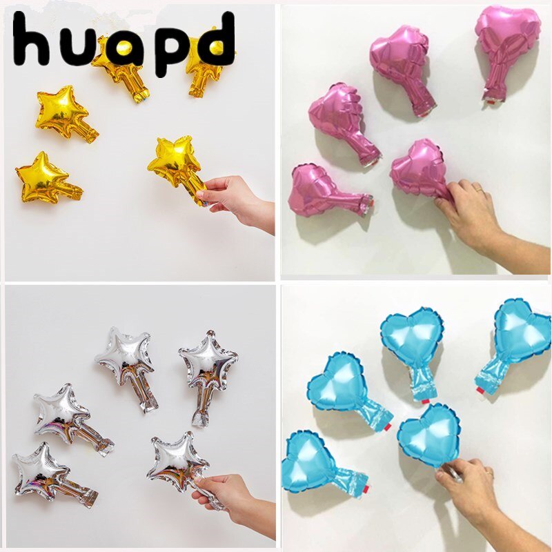 Set 50 Bong Bóng Nhôm 5 inch Hình Ngôi Sao/Trái Tim Trang Trí Tiệc Cưới/Sinh Nhật