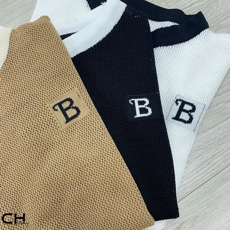 Áo lưới dáng tanktop chữ B siêu xinh, Áo len lưới sát nách ba lỗ cho nữ