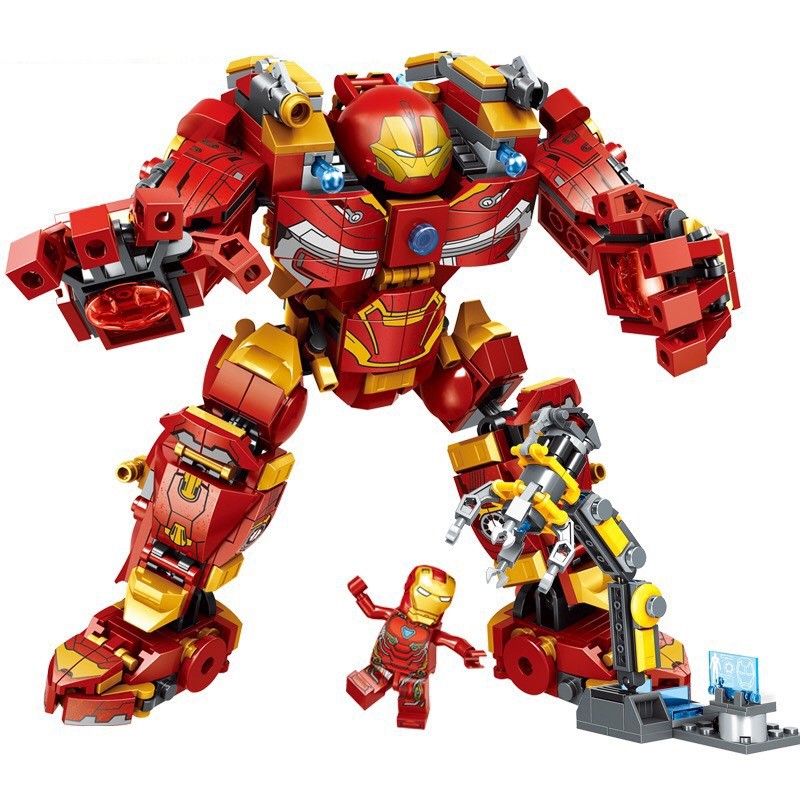 Đồ chơi lắp ráp Hulkbuster Iron man nhiều kích thước LANLAN KIDS lắp ráp mô hình người sắt