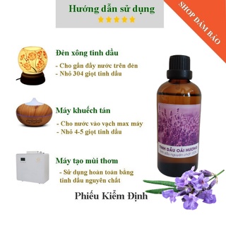 Tinh dầu thiên nhiên nguyên chất, lọ tinh dầu thơm phòng Oải hương Lavender chai 100ml lớn