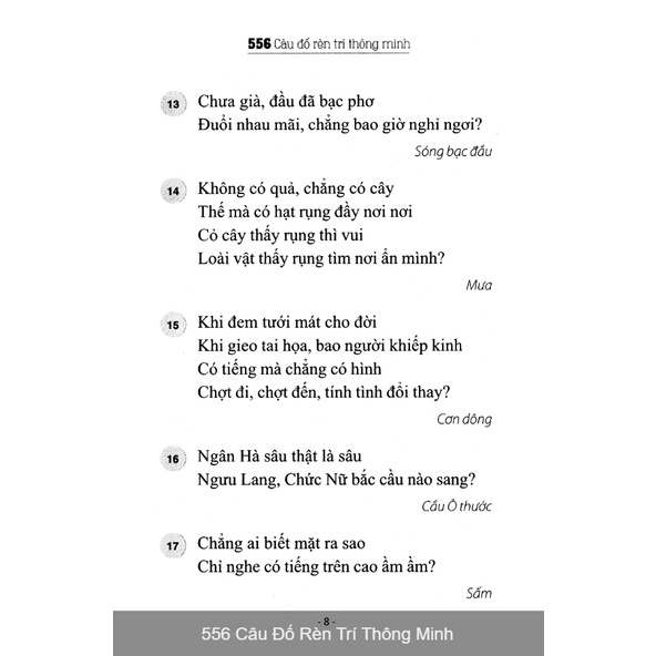 Sách - 556 câu đố rèn trí thông minh ( khổ to)