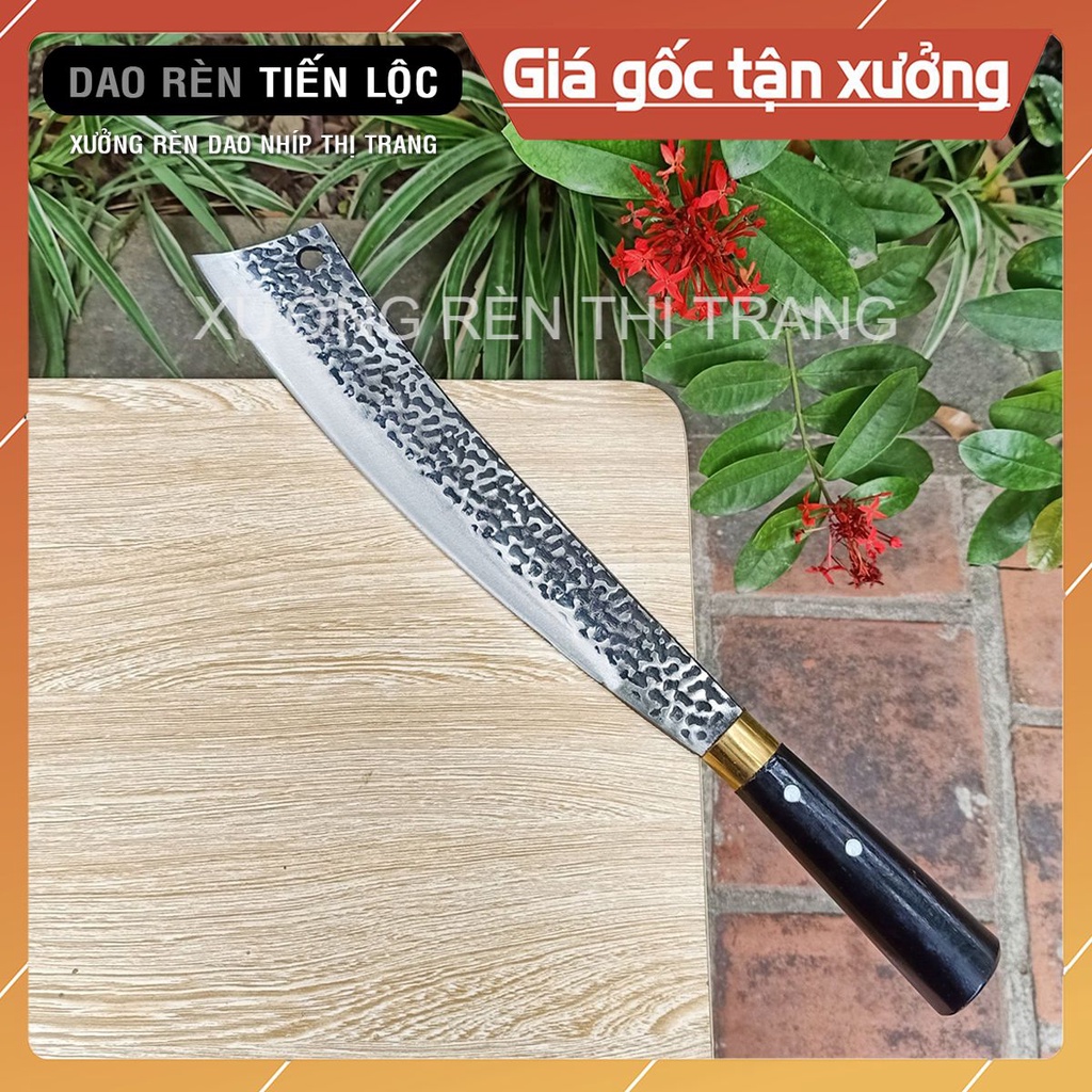 Dao Chặt Cây Parang Rèn Từ Thép Nhíp Ô Tô - Dập Vân Da Báo