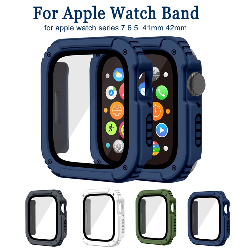 Kính Ốp Bảo Vệ Mặt Đồng Hồ Thông Minh Apple Watch 45mm 41mm 44mm 40mm 42mm 38mm iwatch serie 7 6 SE 5 4 3