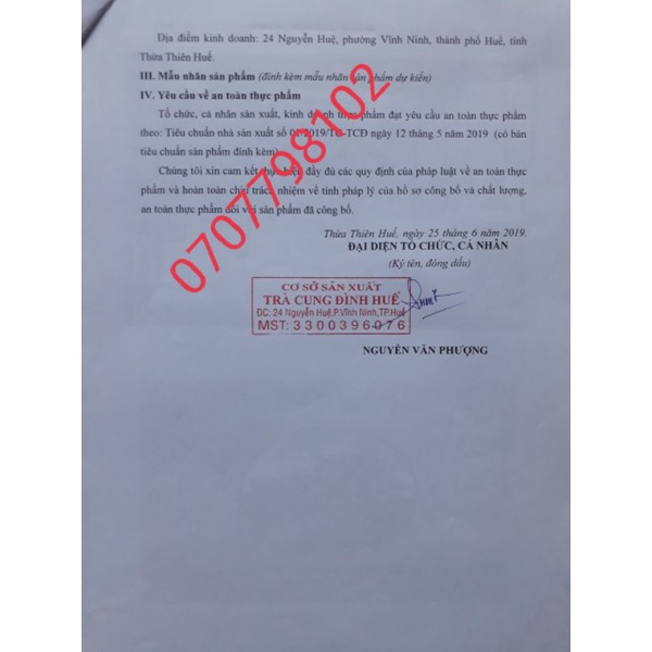 Trà cung đình Đức Phượng 500g_ Huế.