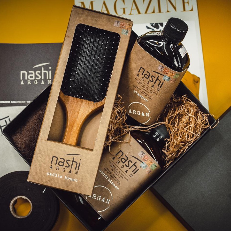 Combo gội xả và khăn, lược Nashi Argan Limited Edition 2021