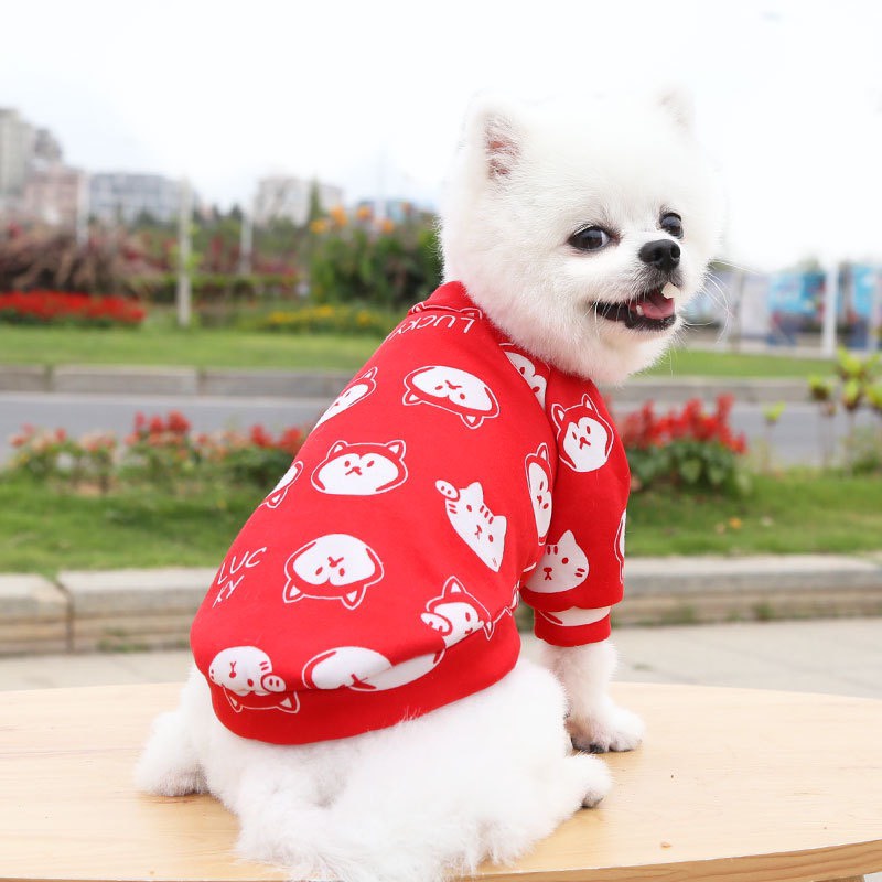 ÁO NỈ CHO CÚN MÈO HỌA TIẾT ĐÁNG YÊU LƯU Ý GHI SIZE CHO SHOP - Lida Pet Shop