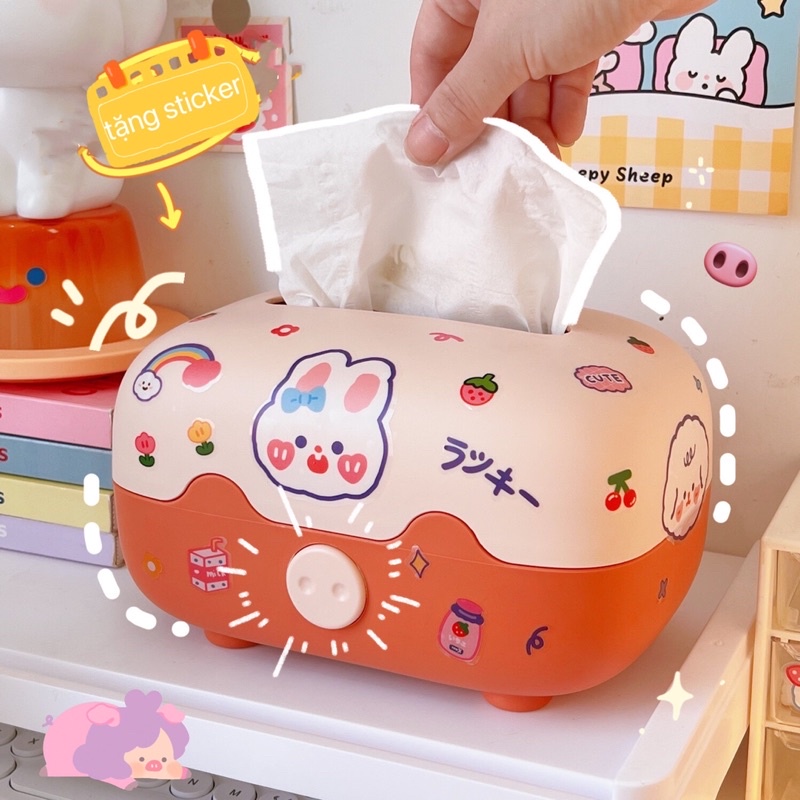 Hộp giấy để bàn mũi heo
