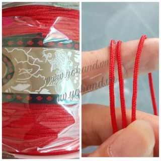 Dây đan B 1.5mm (đỏ- đen) Dây tết vòng,dây dù xịn