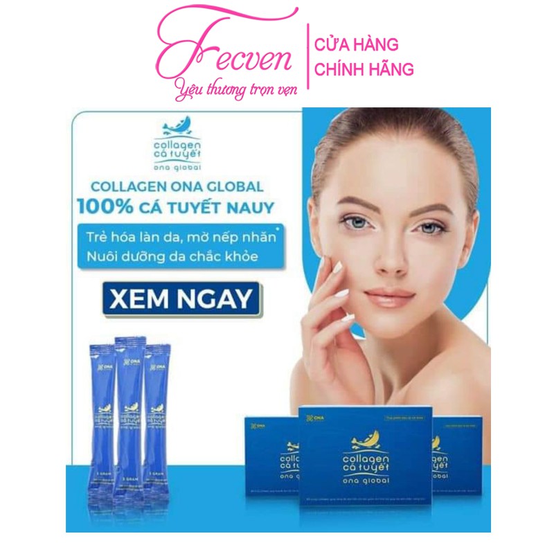 Collagen Cá Tuyết Ona Global Giảm Lão Hóa Da - Da Tươi Trẻ - Săn Chắc - Sáng Hồng, Hộp 30 Gói FECVEN | BigBuy360 - bigbuy360.vn