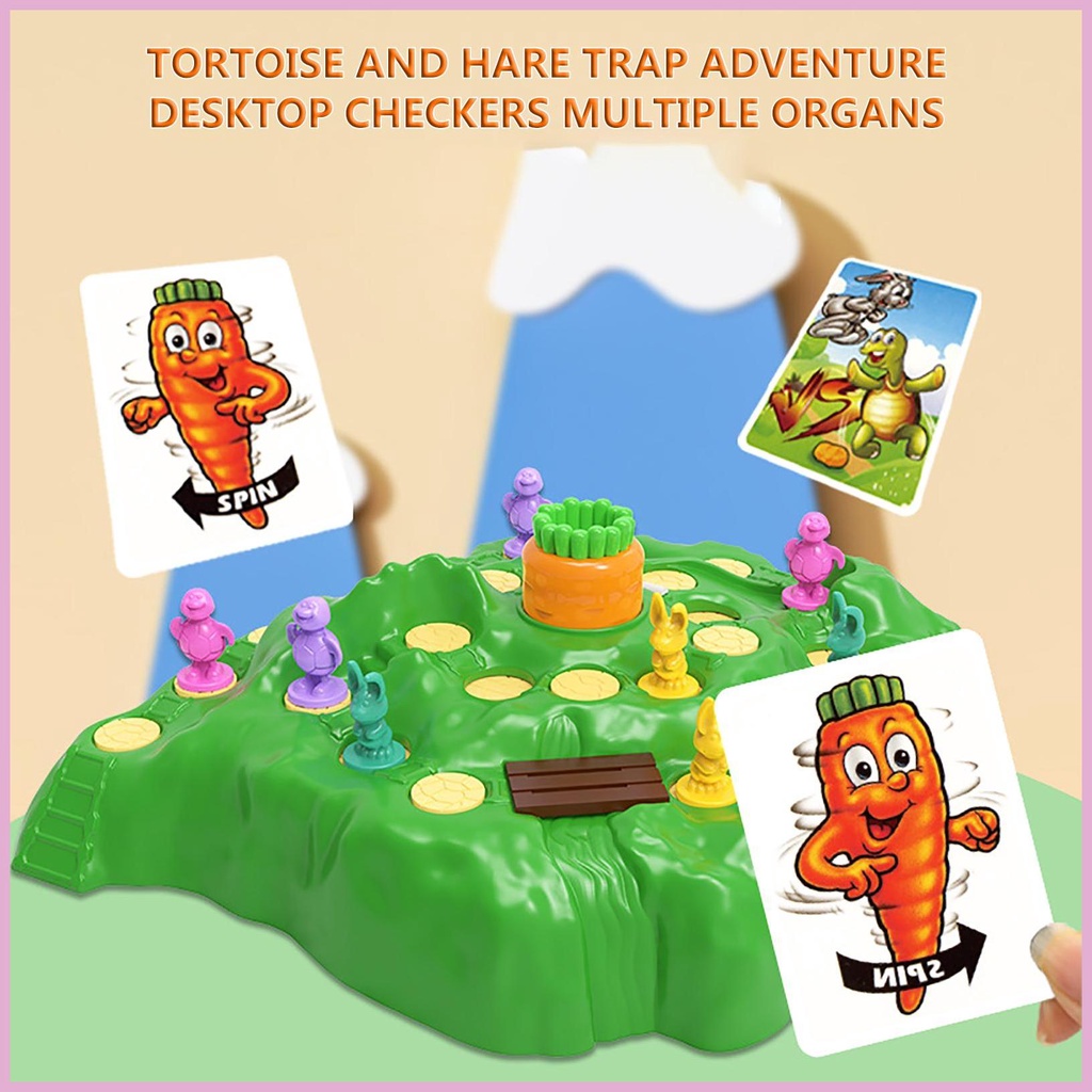 Bộ Trò Chơi Board Game Bẫy Thỏ Bunny Tortoise Off-Road Cho Bé Trai Và Bé Gái
