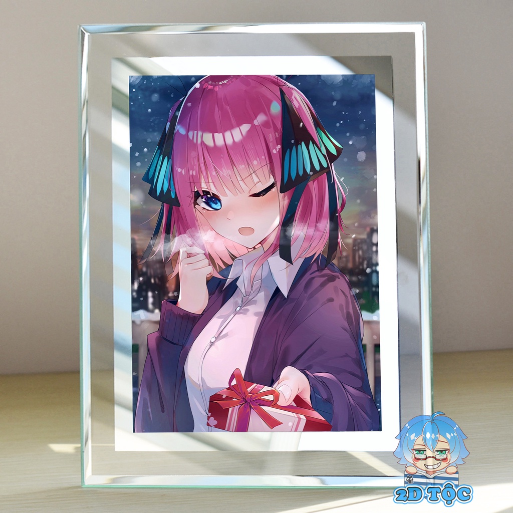 Khung kính để bàn Nakano Nino (6) Anime NHÀ CÓ 5 NÀNG DÂU by 2D Tộc Shop