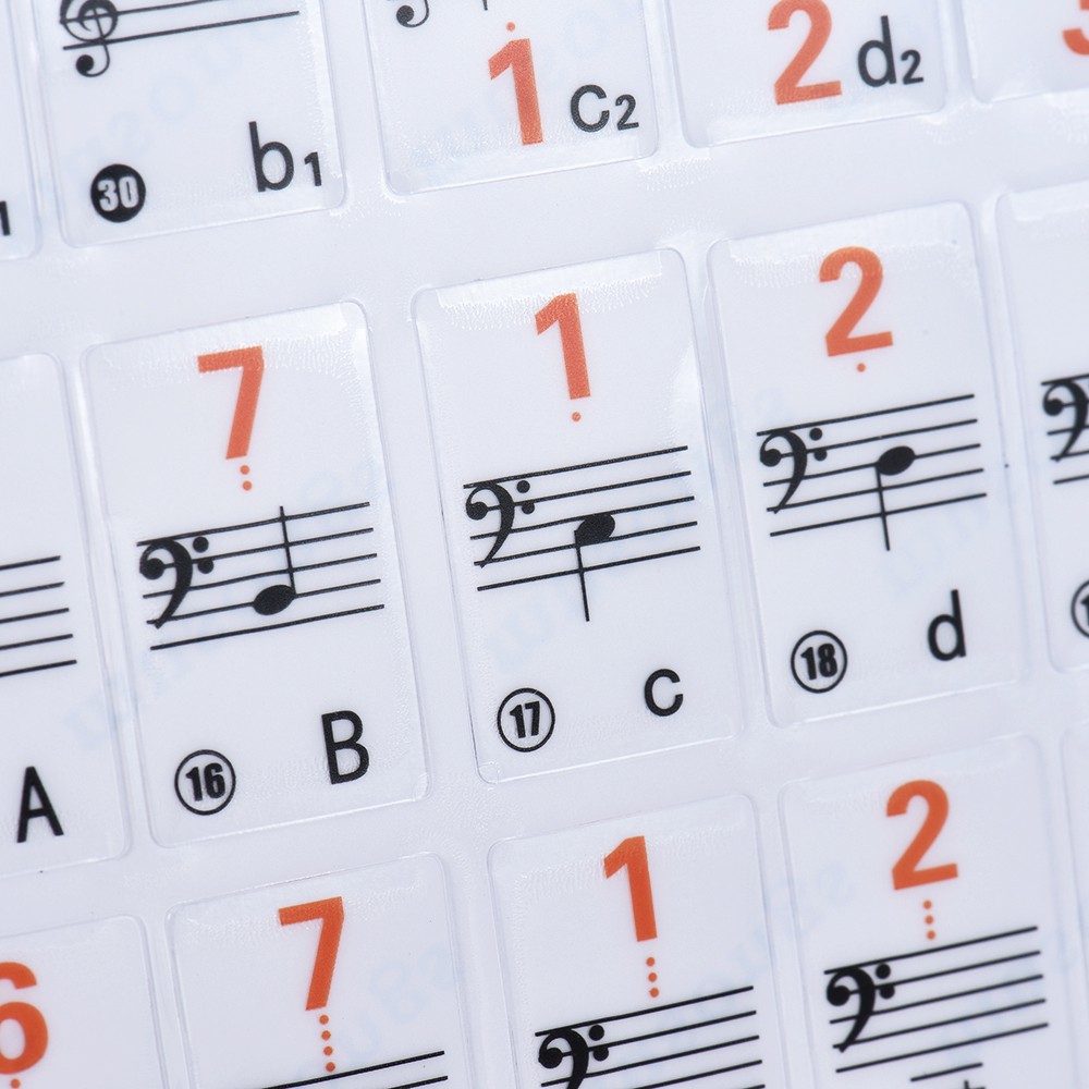 Bộ hình dán nốt nhạc đàn piano tiện dụng cho người mới bắt đầu Đàn Piano Miếng Dán Quy Mô Miếng Dán 88 Phím Âm Thanh Miếng Dán 61 Phím 49 Phím 37 Phím Đa Năng