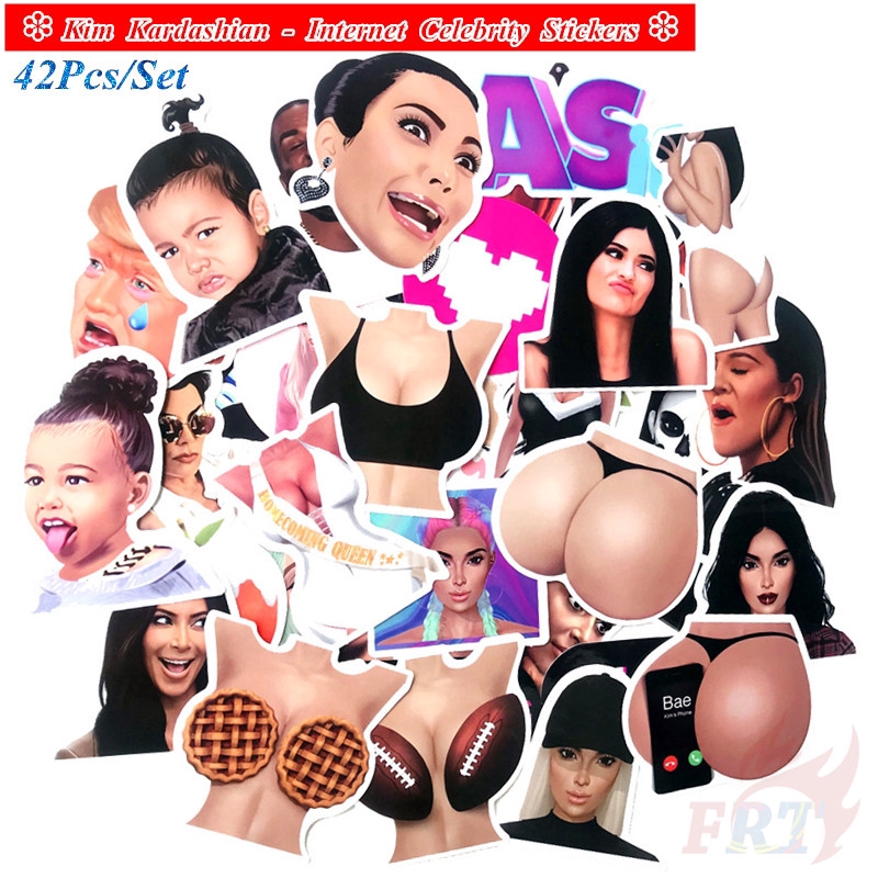 ❉ Keeping Up With the Kardashians Series 01 - Internet Celebrity Reality Show Stickers ❉ 42Pcs/Set Kim Kardashian DIY Fashion Luggage Laptop Skateboard Doodle Stickers