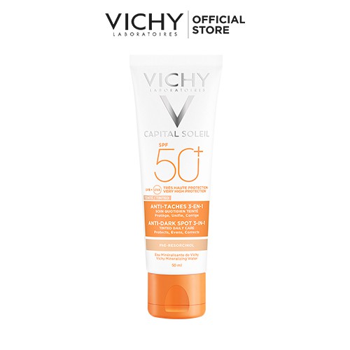 [Mã FMCGMALL -8% đơn 250K] Kem chống nắng giảm thâm nám SPF 50+ Vichy Capital Soleil UVB+UVA Anti Dark Spot 3 in 1 50ml | BigBuy360 - bigbuy360.vn