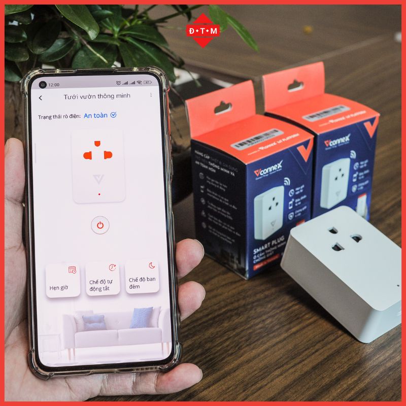 [Chống Giật] - Ổ Cắm Thông Minh Hẹn Giờ Điều Khiển Từ Xa Vconnex - BH 1 đổi 1 - Ổ Cắm Điện Công Suất Cao 16A - 3000W