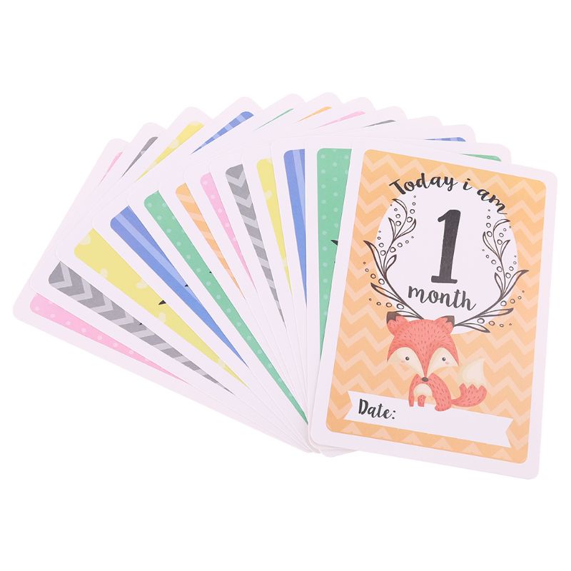 Bộ Thẻ Đánh Dấu Cột Mốc Phát Triển Theo Tháng Làm Phụ Kiện Chụp Ảnh Cho Bé