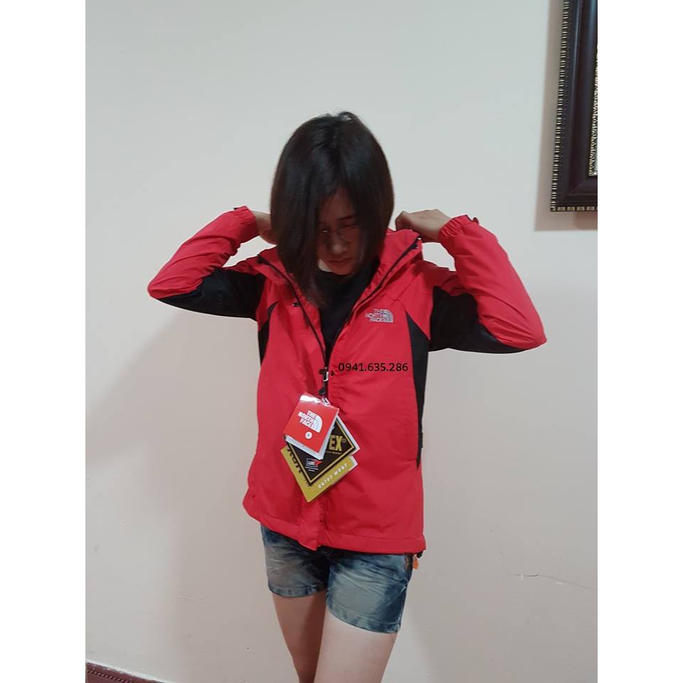 Áo gió TNF 2 lớp màu đỏ