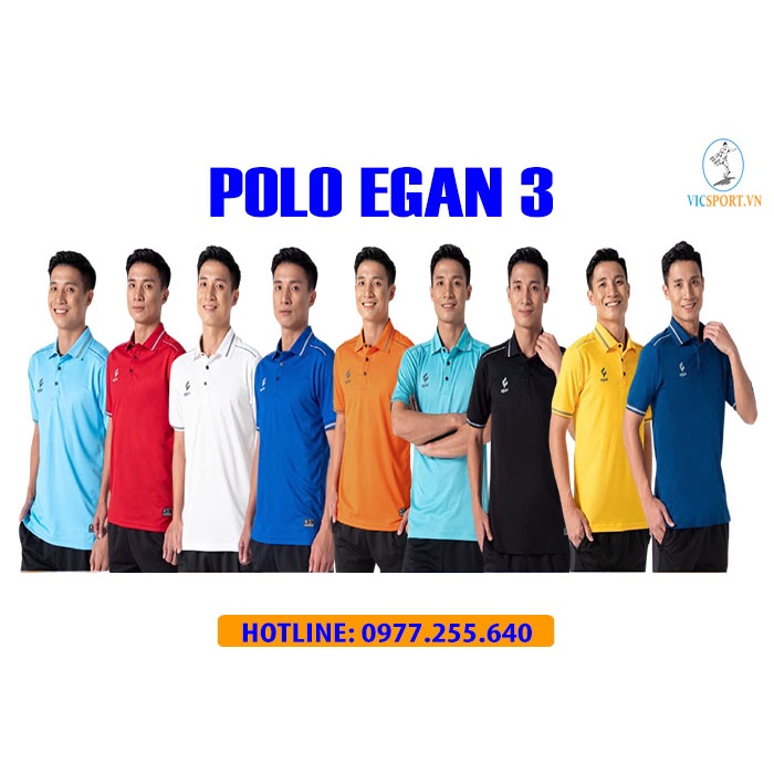 Áo Polo UV Egan Màu Đỏ 03 Bảo Vệ Làn Da Phù Hợp Tập Luyện Thể Thao Đi Chơi Dạo Phố UV03 - Vicsportvn