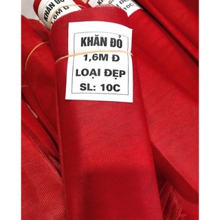 Khăn quàng đỏ loại đẹp 1,6m may viền