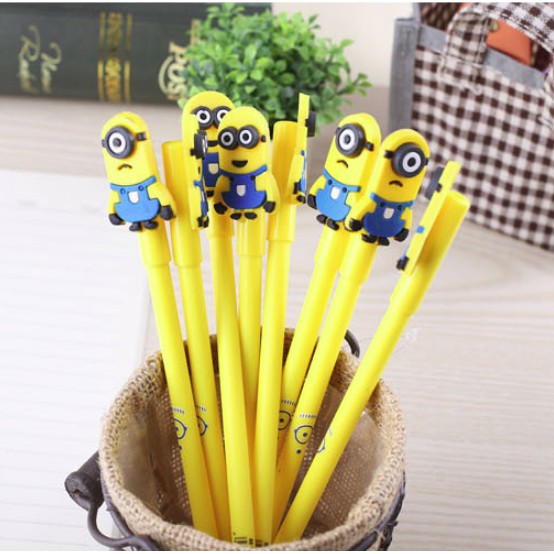 Bút mực nước Minion viết mực đen - Bút hoạt hình dễ thương Duashop